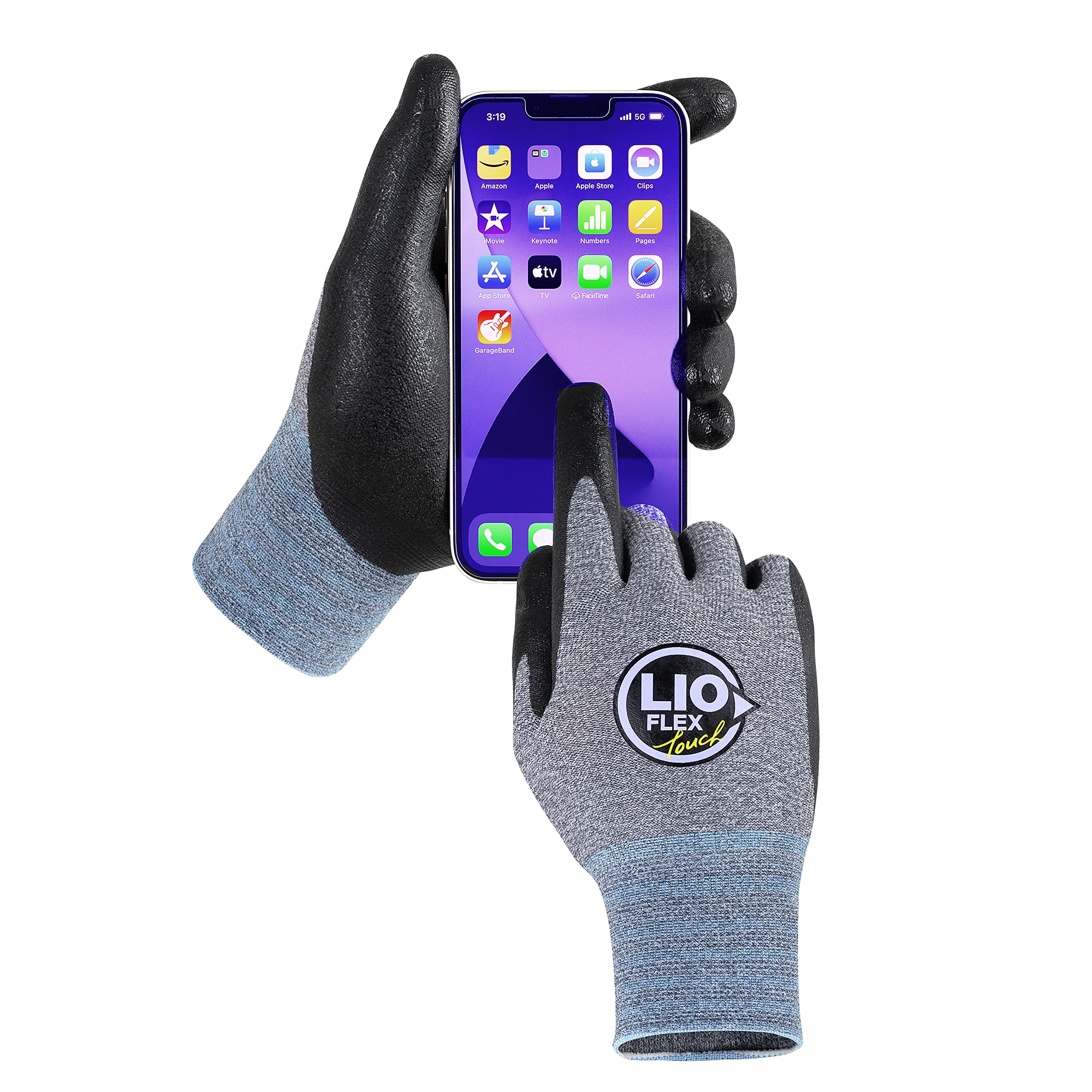 Photo 1 of LIO FLEX Touch Screen Gloves - 3 Pairs, Grey, XL