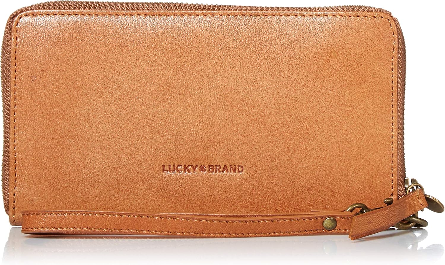 Lucky Brand womens Inzy Double Zip Wallet brown Size One size Amazon
