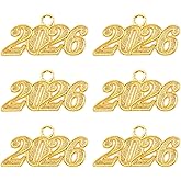 Lxzyu 2026 Graduation Tassel Date Charm Alloy Year Signet 2026 DIY Pendant Charms for Graduation Tassels Necklaces Earring Bracelets Jewelry Keychains Making Accessory DIY Crafts Wedding Party