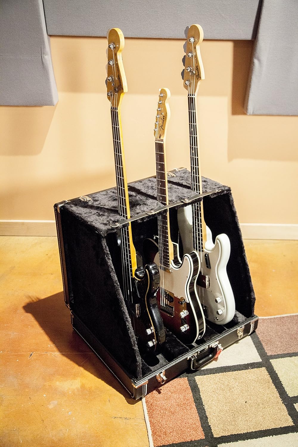 Fender 3 Guitar Case Stand Black Instrument Accessories Electric Guitar