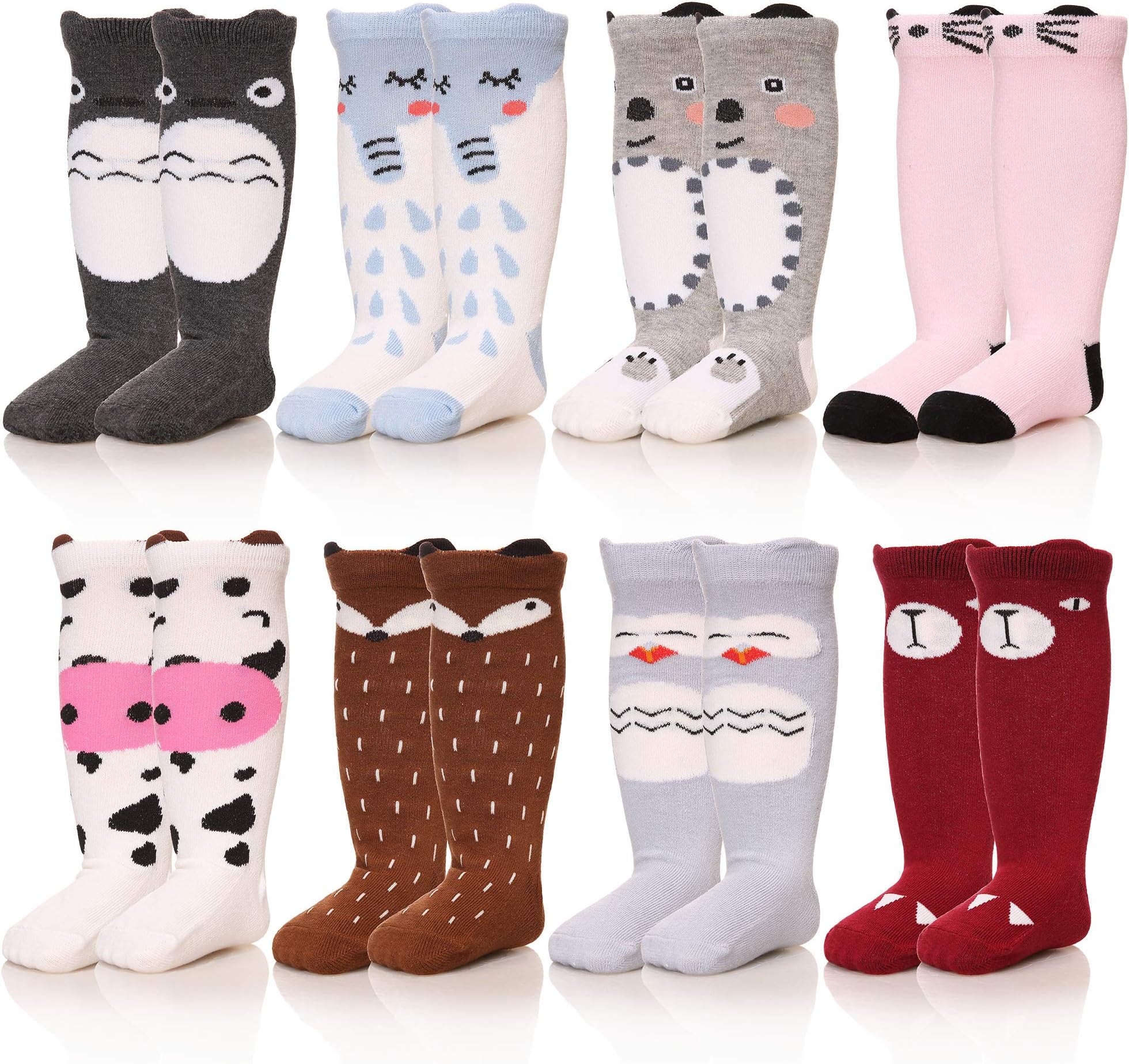 Baby Girls Boys Knee High Socks Uniform Tube Ruffled Stockings Newborn Infants Toddlers Cotton Long Socks