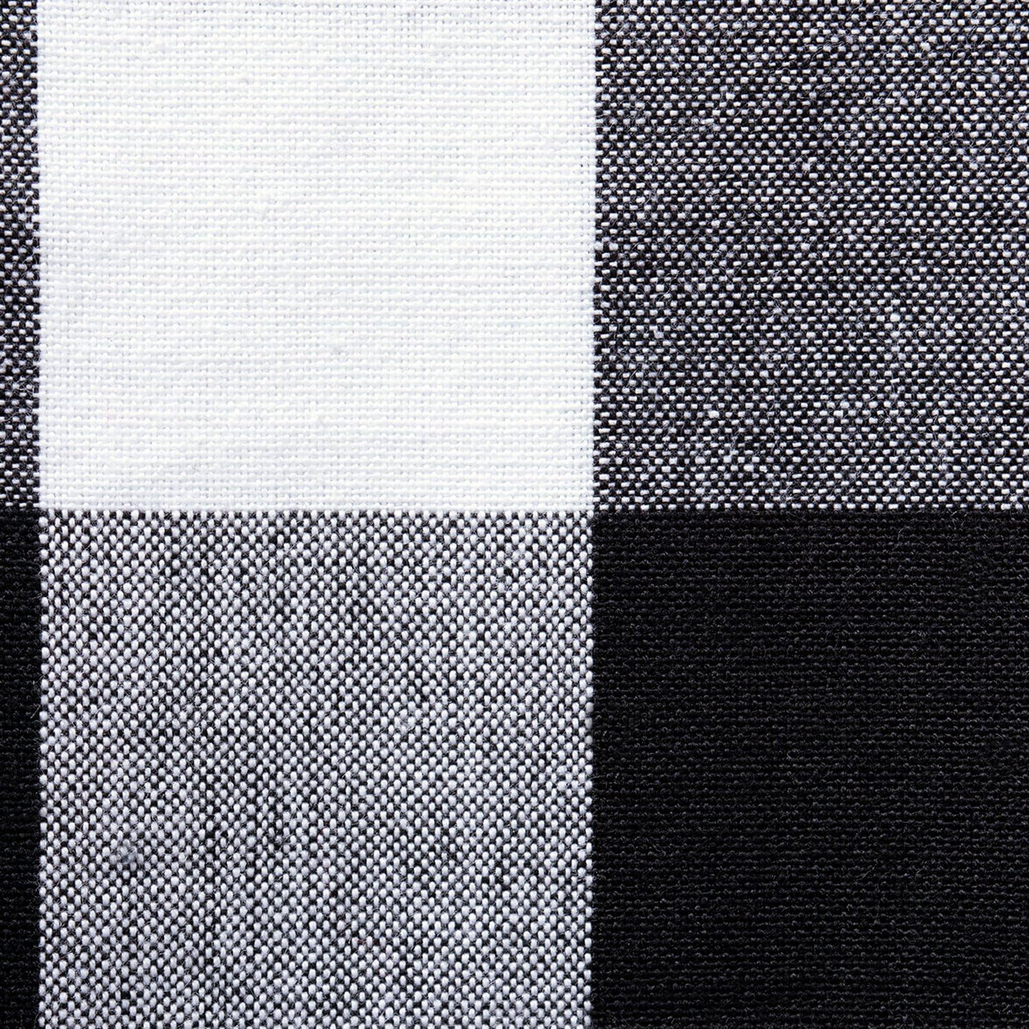 DII Classic Buffalo Check Tabletop Collection for Family Dinners, Special Occasions, Barbeques, Picnics and Everyday Use, 100% Cotton, Machine Washable, Table Runner, 14x72, Black & White: Kitchen & Dining