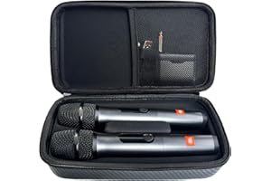 amiumuca Wireless Microphone Case Compatible with JBL Wireless Two Microphone System，Durable Waterproof Carrying Bag with Handles ，for Live Performances for JBL Partybox Wireless Mic(Box Only)