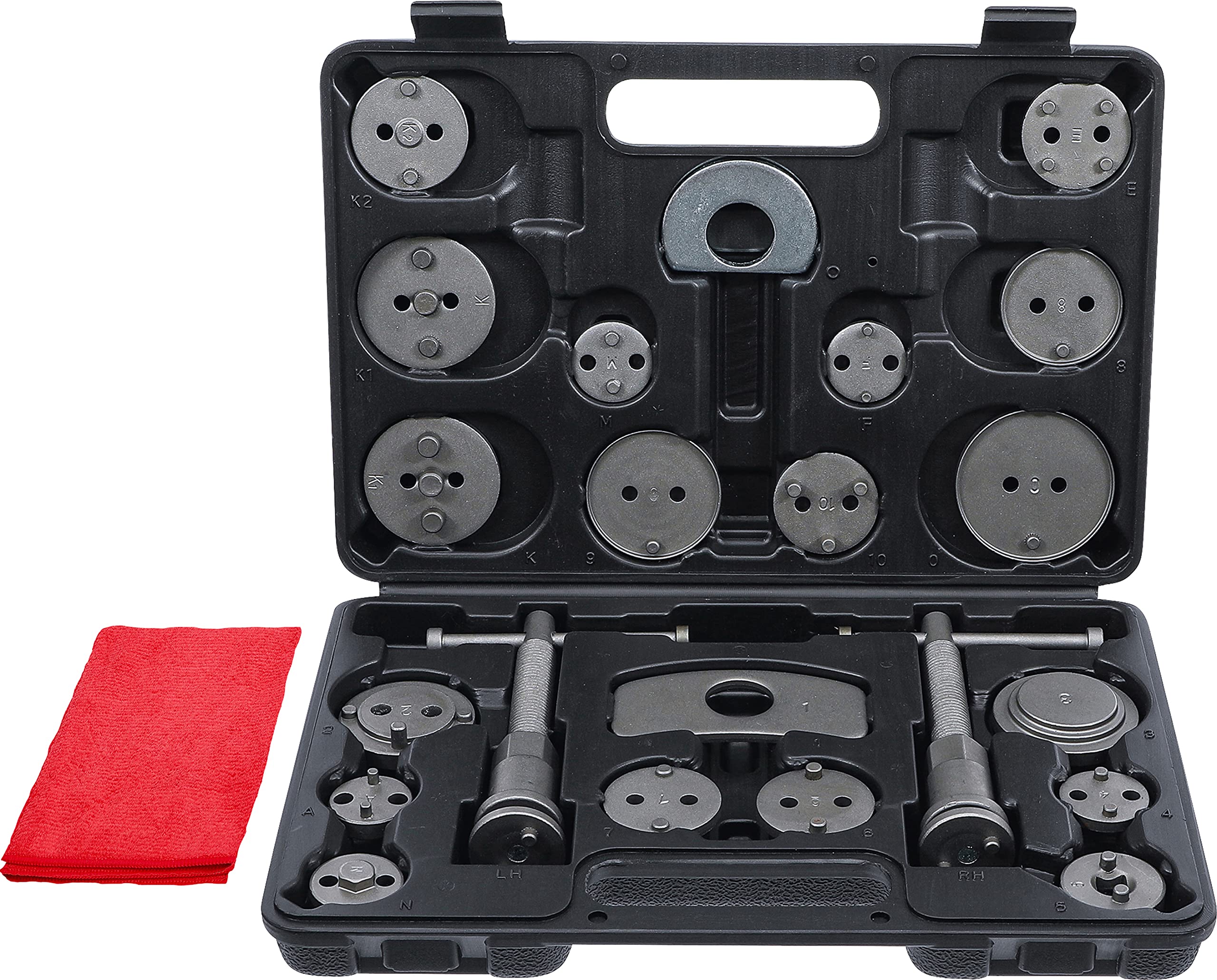 BGS DIY 1110-47000 | Brake Piston Reset Tool Set | 22 pcs. + 1 towel for free | Brake Piston Retractor