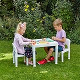 Liberty House Toys White Plastic Table & 2 Chair Set for Kids 2-6 Years view 5