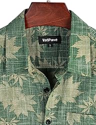 VATPAVE Mens Front Pocket Hawaiian Shirts Casual