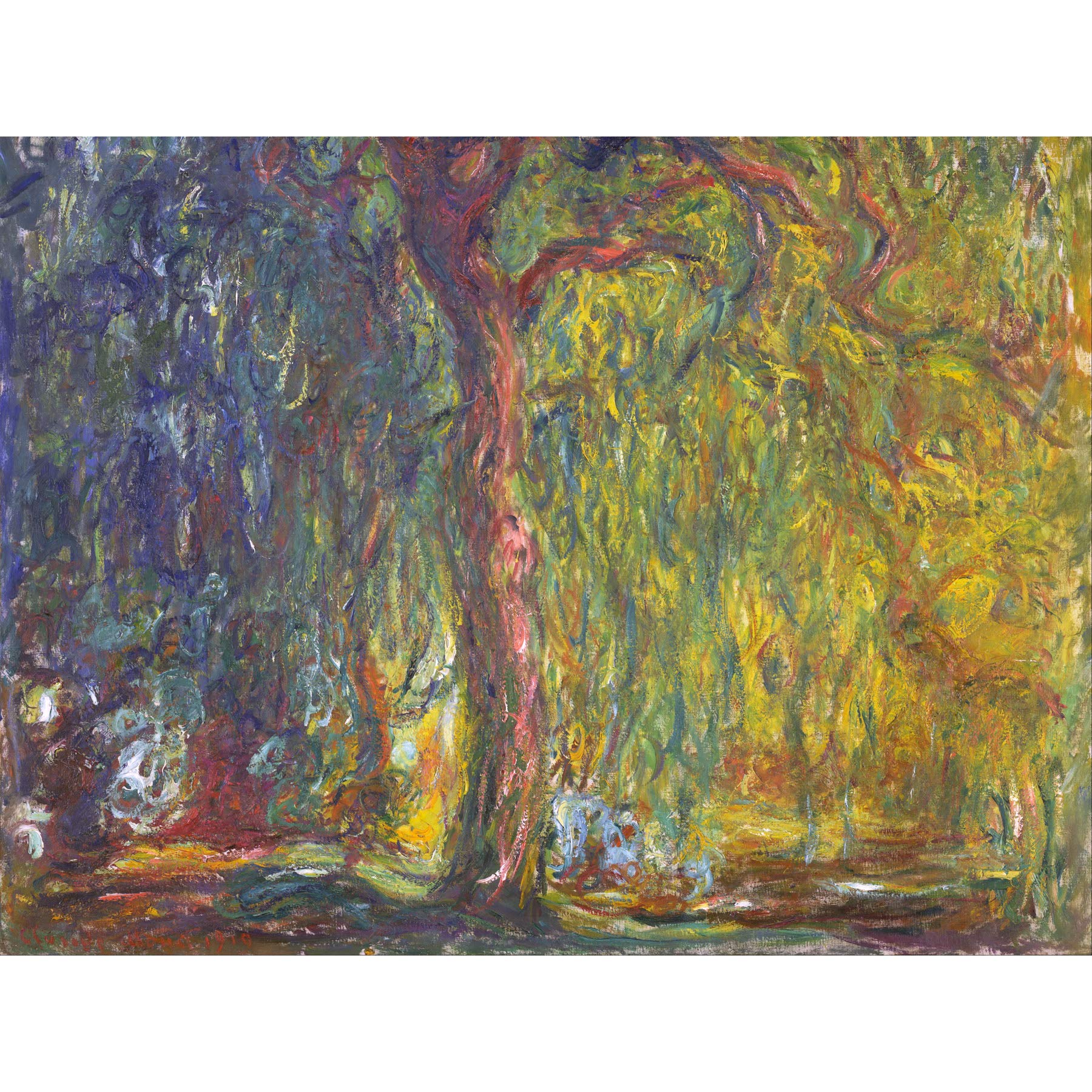 Claude Monet Weeping Willow Large Art Print Poster Wall Decor Premium Mural
