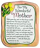 Sculpted Magnet: For My Wonderful Mother, 3.0" x