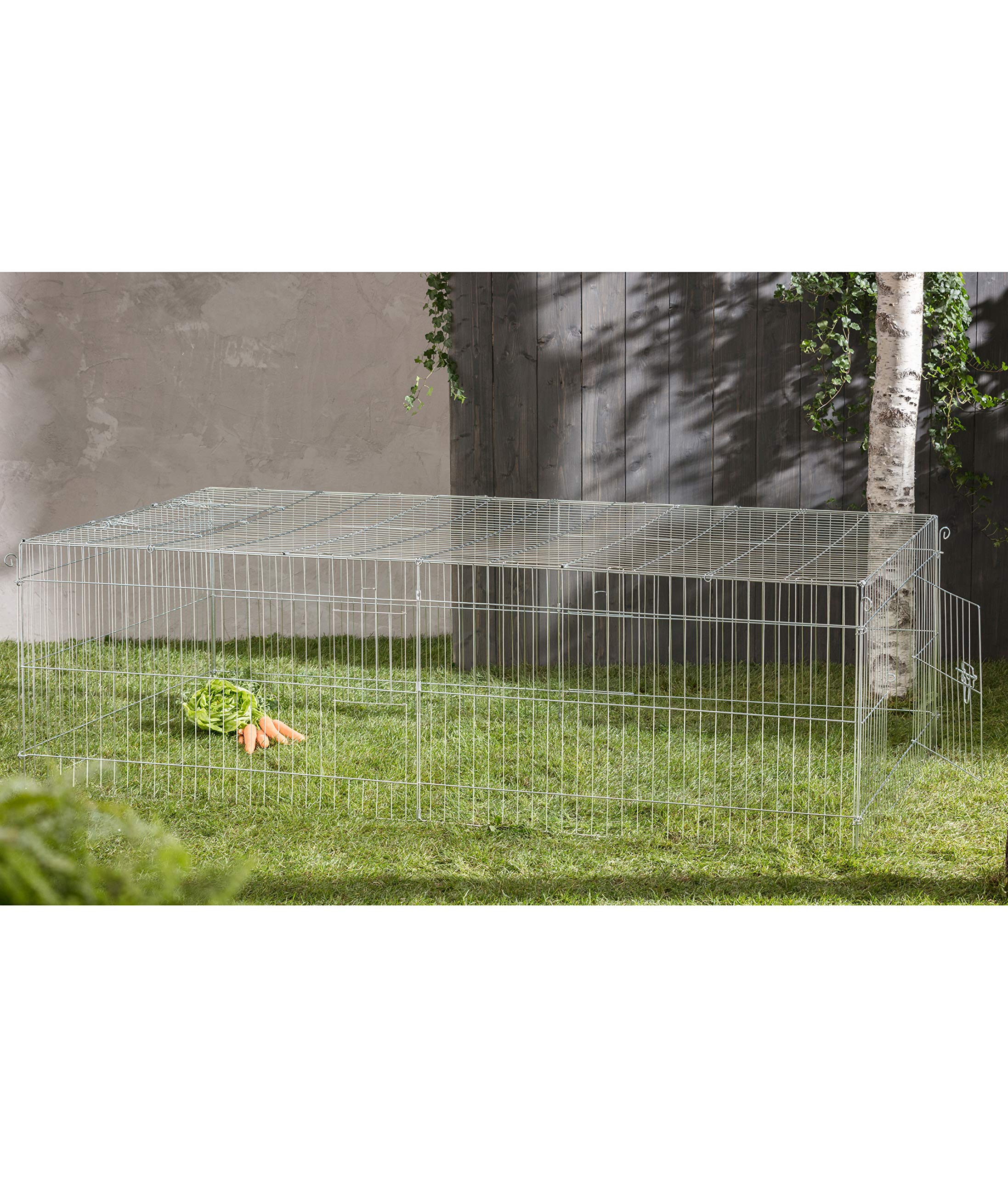 Dehner Bjorn Small Animal Outdoor Run Approx. 144 x 116 x 58 cm Metal