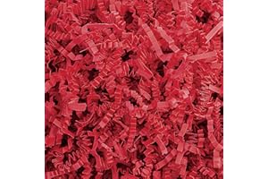 MagicWater Supply - 1 LB - Red - Crinkle Cut Paper Shred Filler great for Gift Wrapping, Basket Filling, Birthdays, Weddings, Anniversaries, Valentines Day, and other occasions
