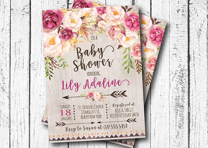 Amazon Com Boho Arrow Bridal Shower Invitation Bridal Shower Baby