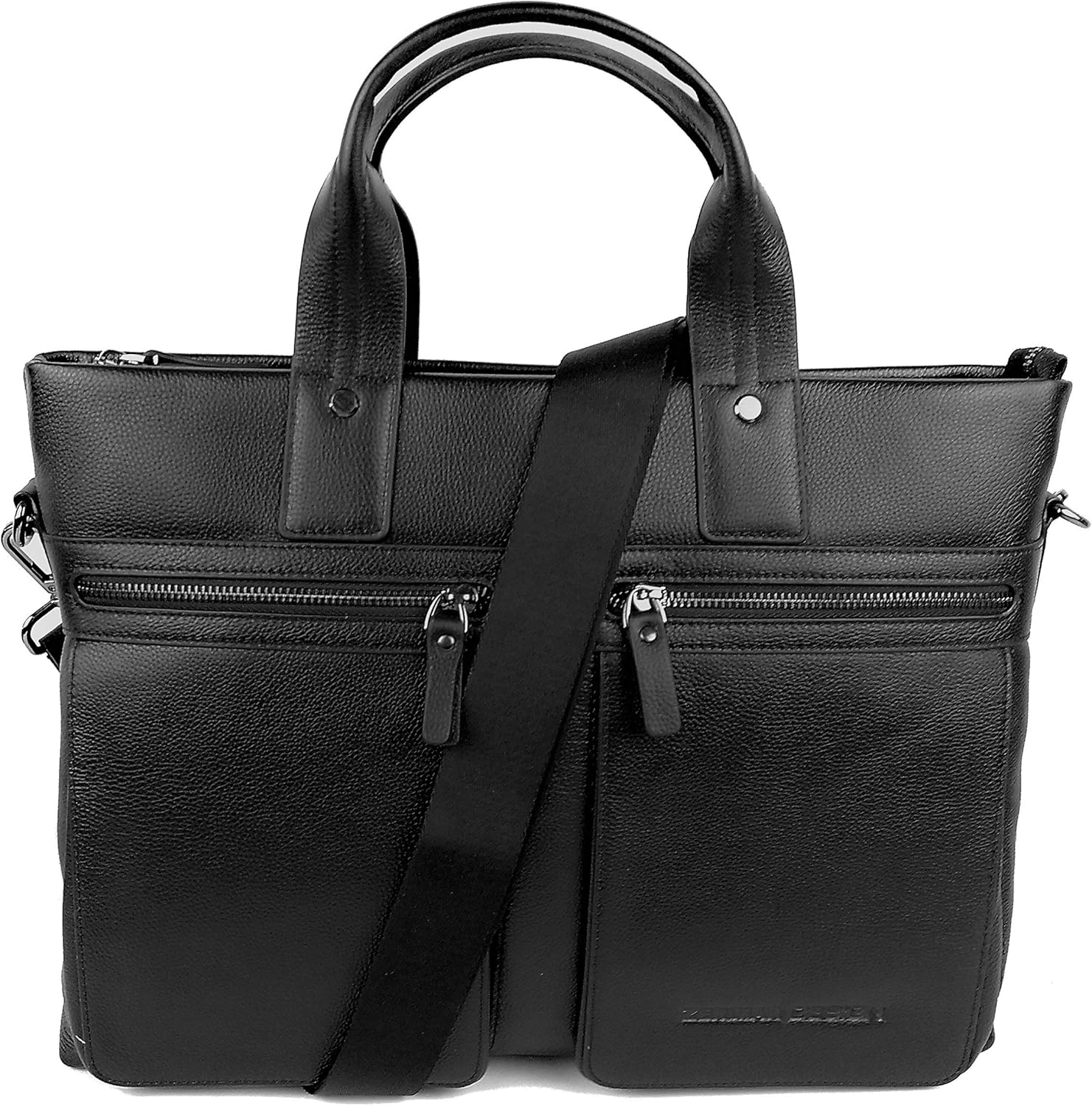 Zerimar Executive Leather Briefcase with Shoulder Strap and