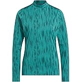 adidas Womens Ultimate365 Jacquard Long Sleeve Mock Neck Top