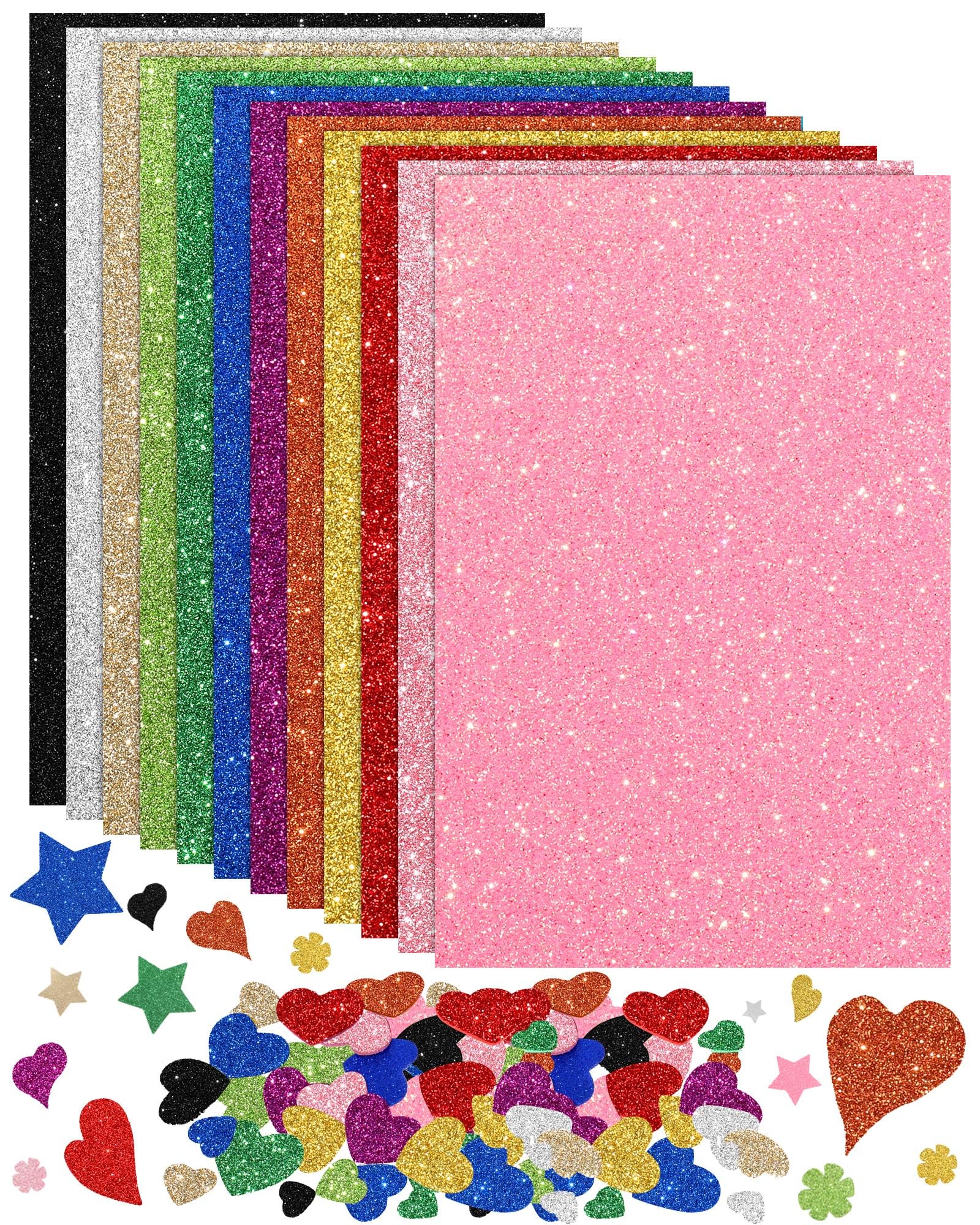 Photo 1 of TaoBary 120 Pack Colorful EVA Foam Sheets Craft Rainbow Colorful Foam Sheets Assorted Colors Craft for Projects Art Signs Cards Scrapbooking Preschoolers Classroom DIY (8.3 x 11.7 Inch)