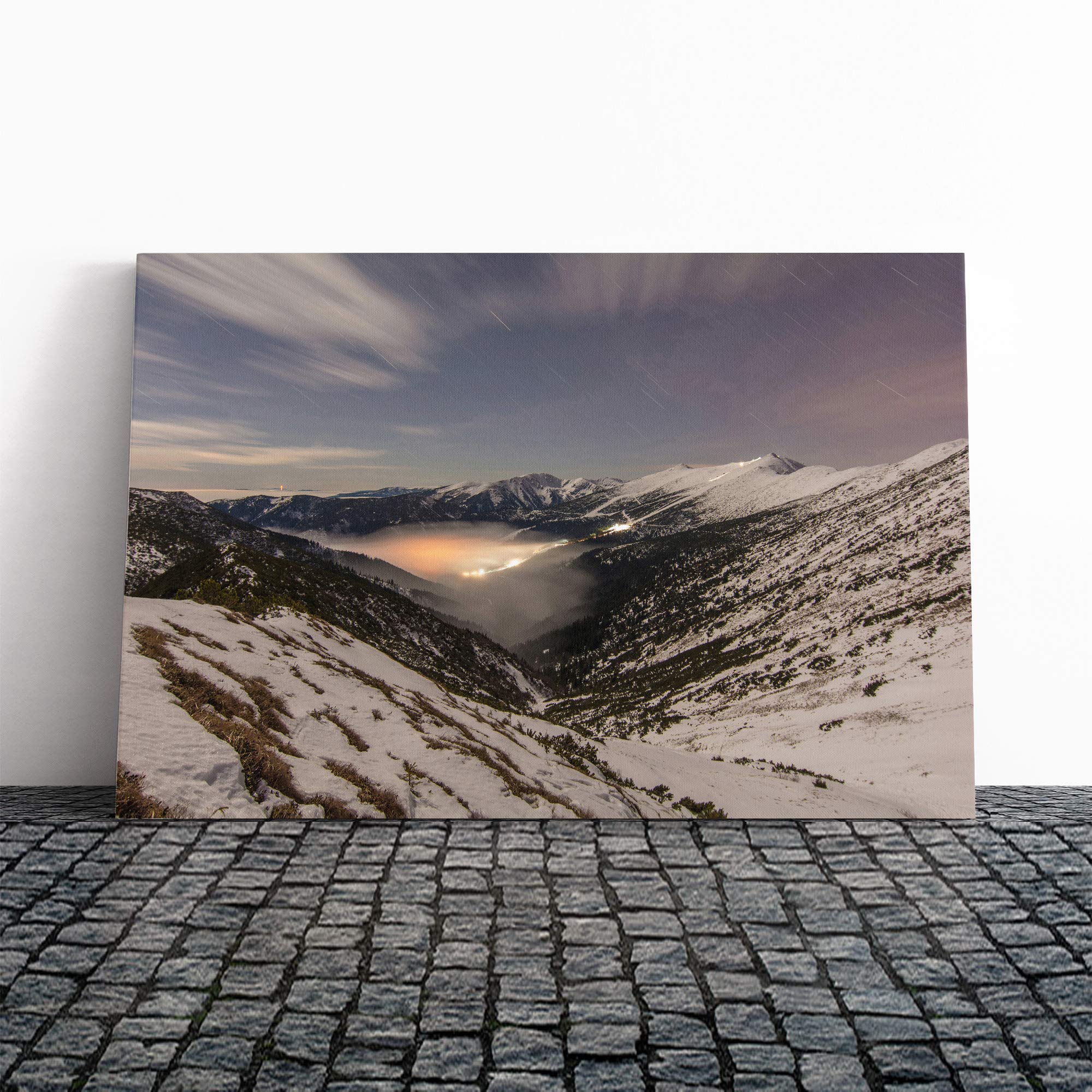 Landscape Mountains Slovakia Canvas Print | Gallery Wrapped 30mm Frame Wall Art | 20x14 inches | Ready to Hang | Modern Landscape Picture | Living Room Bedroom Lounge Office