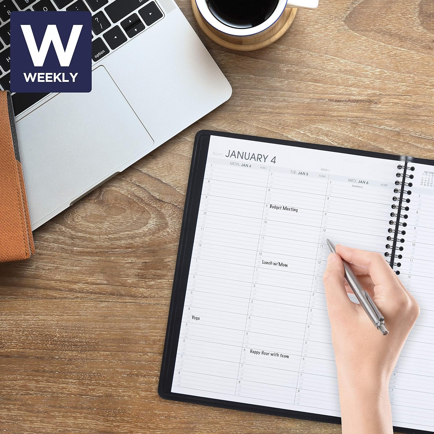 2021 Weekly Appointment Book & Planner by AT-A-GLANCE, 8-1/4" x 11", Large, Black (709500521) : Office Products