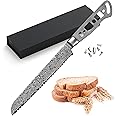 KATSURA Woodworking Project Kit – Bread Knife Blank – 8 Inch – Japanese Premium AUS 10, 67 Layers Damascus Steel – NO LOGO