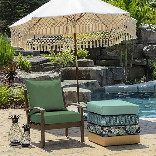 Arden Outdoor Deep Seat Cushion Set, 22 in x 24 in, Weather-Proof