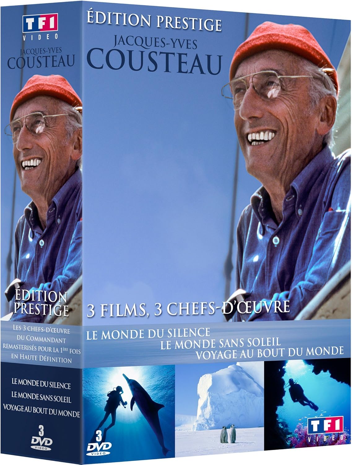 JacquesYves CousteauCoffret 3 Films Édition Prestige Import Italien