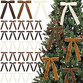 SIMISI RIBBON 24 Pcs Velvet Bows Christmas Tree Ornaments Vintage Ribbon Bow for Tree Garland Wreath Rustic Crafts Gift Indoor Outdoor Xmas Decorations
