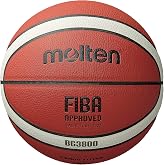 Molten FIBA Approved Basketball, 7 inches, 12 Panel, 2-Tone Design, Orange/Cream, 1 Pack