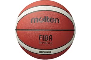 Molten Basketball, FIBA Approved, Adult Size 7, 1 Set, 1 Piece, 28.5 inches, Orange/Cream