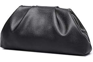 YUWITA Soft PU Leather Clutch Purses for Women Formal Elegant Luxurious Evening Bag