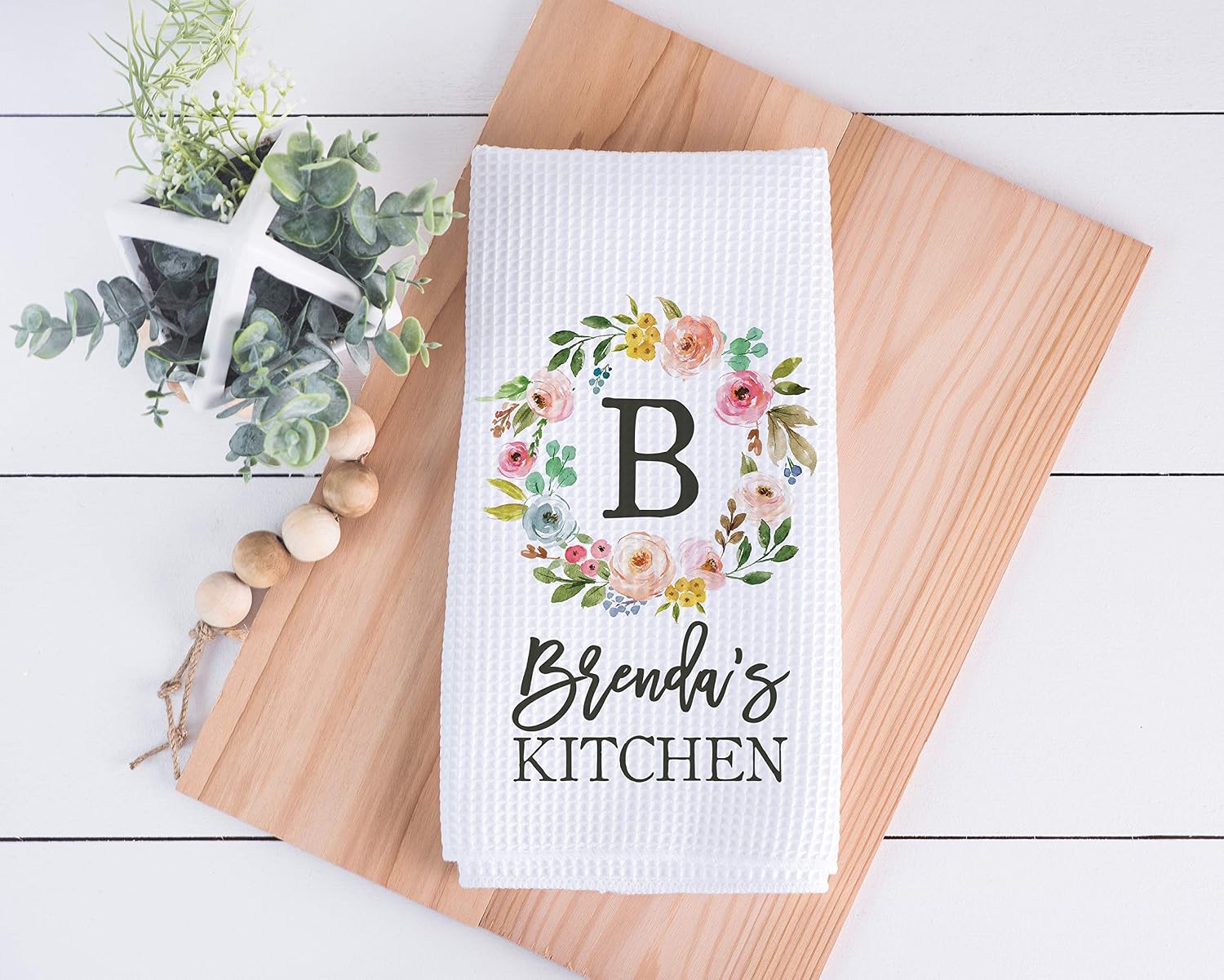 Amazon Com Custom Waffle Weave Dish Towel Personalized Kitchen Towel Housewarming Gift Wedding Gift Personalized Dish Towel Housewarming Gift Friend Birthday Gift Handmade
