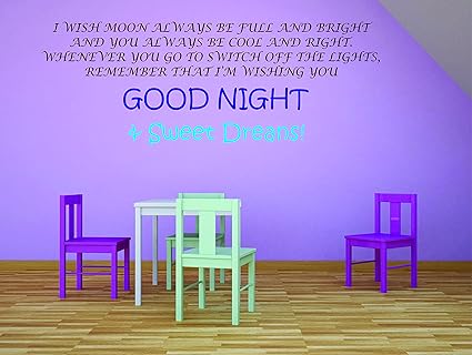 Amazon Com Kids And Baby Bedroom Good Night And Sleep Well