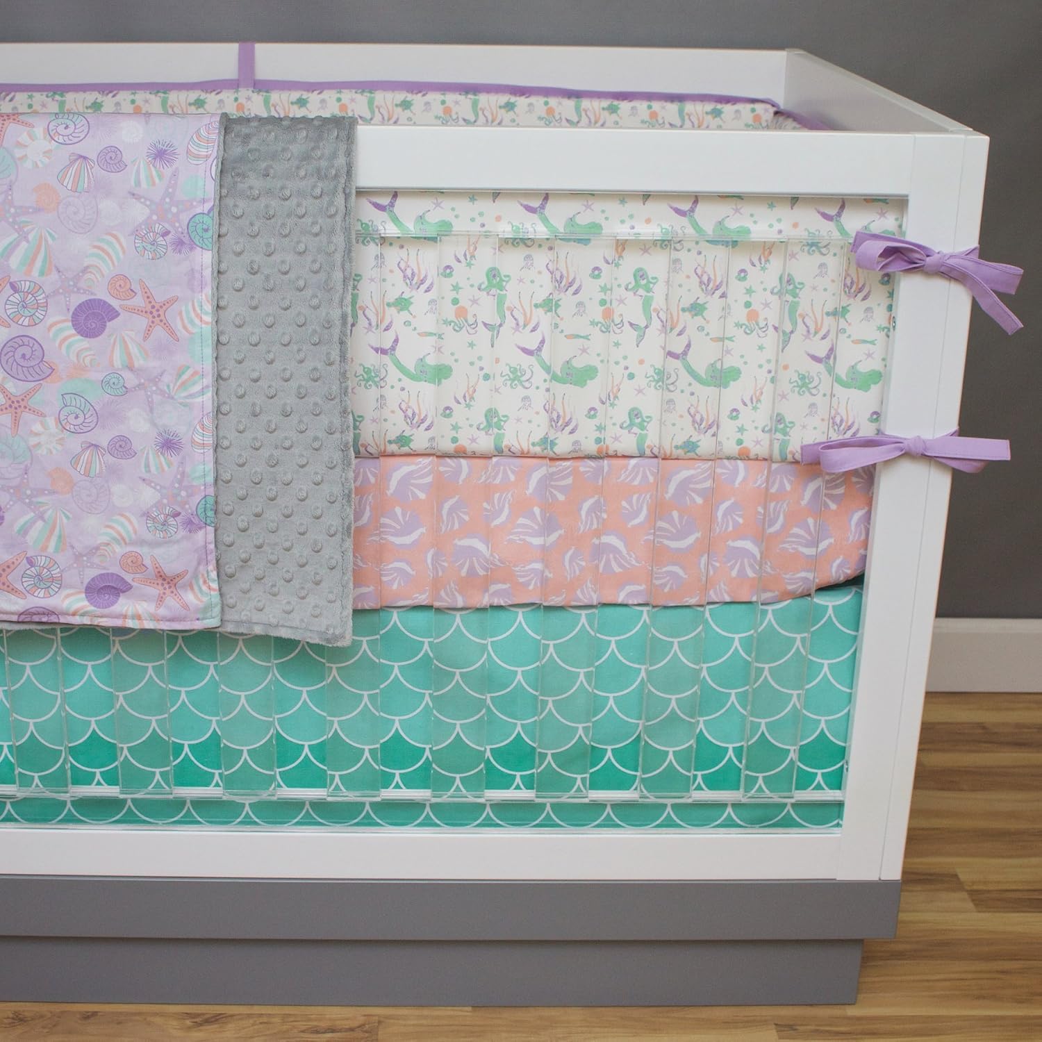 mermaid baby crib set