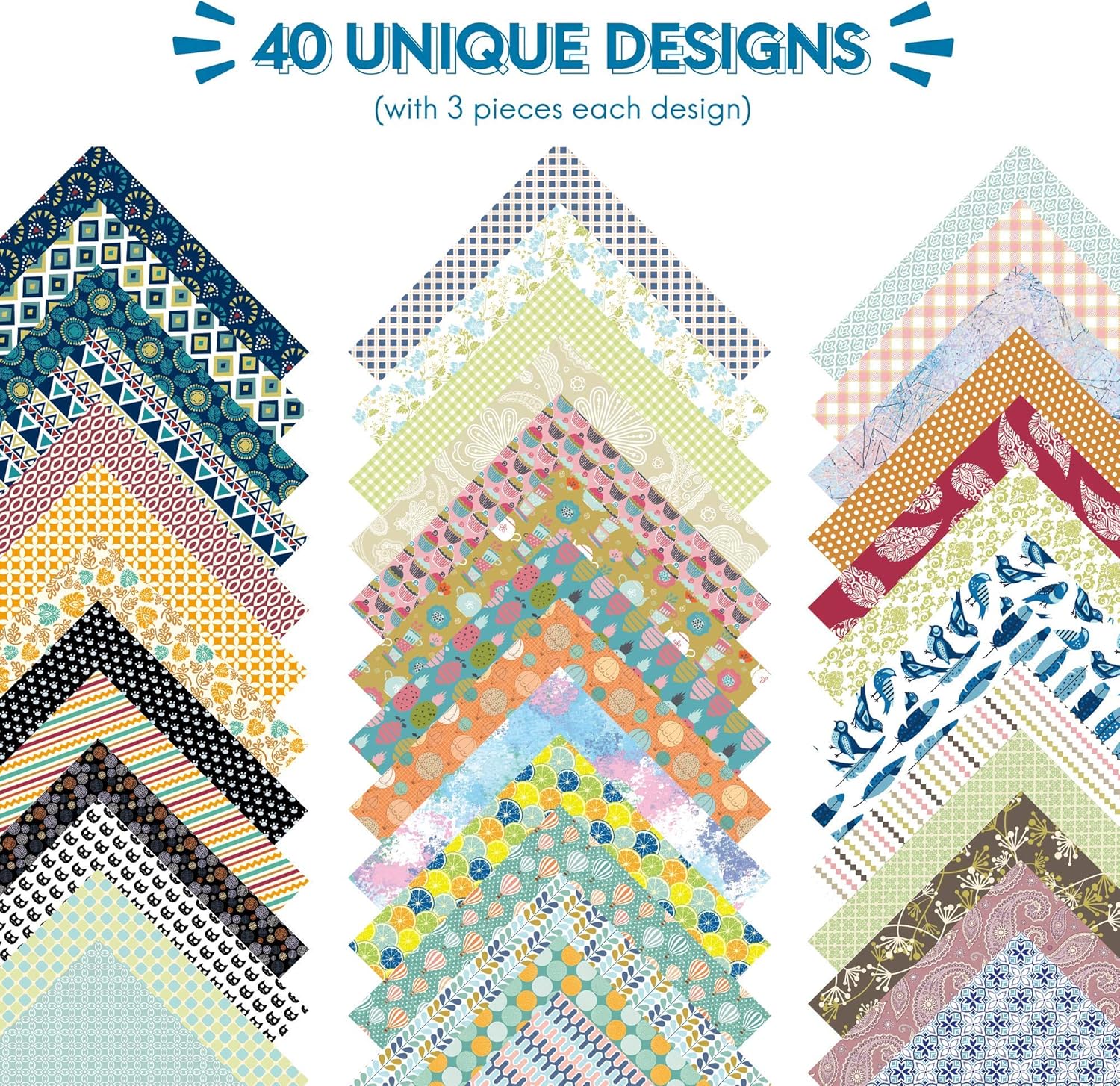 Origami Paper Set - 120 Sheets - Traditional Japanese Folding Papers including Floral, Animal Prints, Aztec, Geometric - Origami Papers for Kids & Adults - MozArt Supplies : Office Products