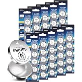 PHILIPS CR2032 3V Lithium Cell Battery 50 Pack, 10 Year Shelf Life Leak Proof, Child Resistant Packaging Works with Key Fob &amp; Home Electronics