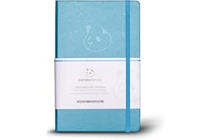 Panda Planner - Cyan Daily 2023 Planner, Calendar and Gratitude Journal to Increase Productivity, Time Management & Happiness - Hardcover, Undated Day - Quarter Year Planner - Guaranteed