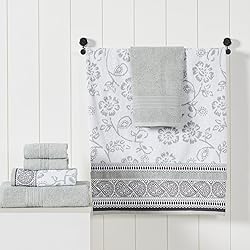 Modern Threads 6 Piece Set, 2 Bath Towels, 2 Hand