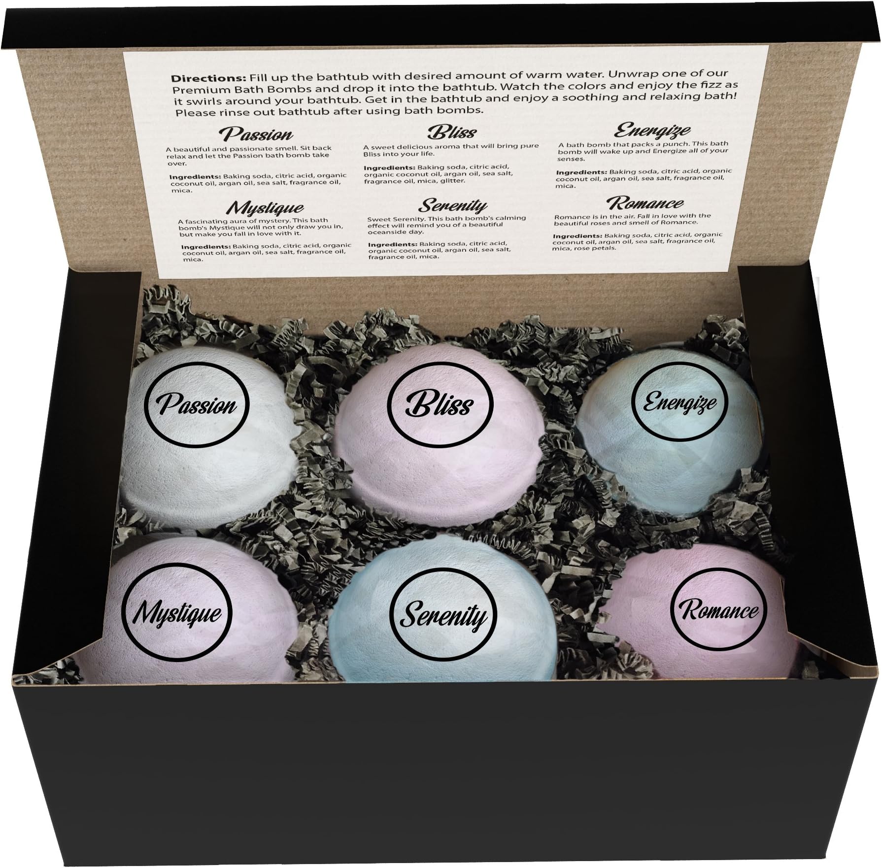 Bath Bombs Fizzies Natural - Turn Your Bath into the Ultimate Spa Treatment Made with Argan Oil & Organic Coconut Oil for Silky Soft Skin (6 Pack)