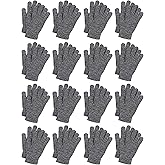 Cooraby 16 Pairs Adult Winter Knitted Magic Gloves Full Fingers Stretchy Warm Gloves for Men, Women or Teens