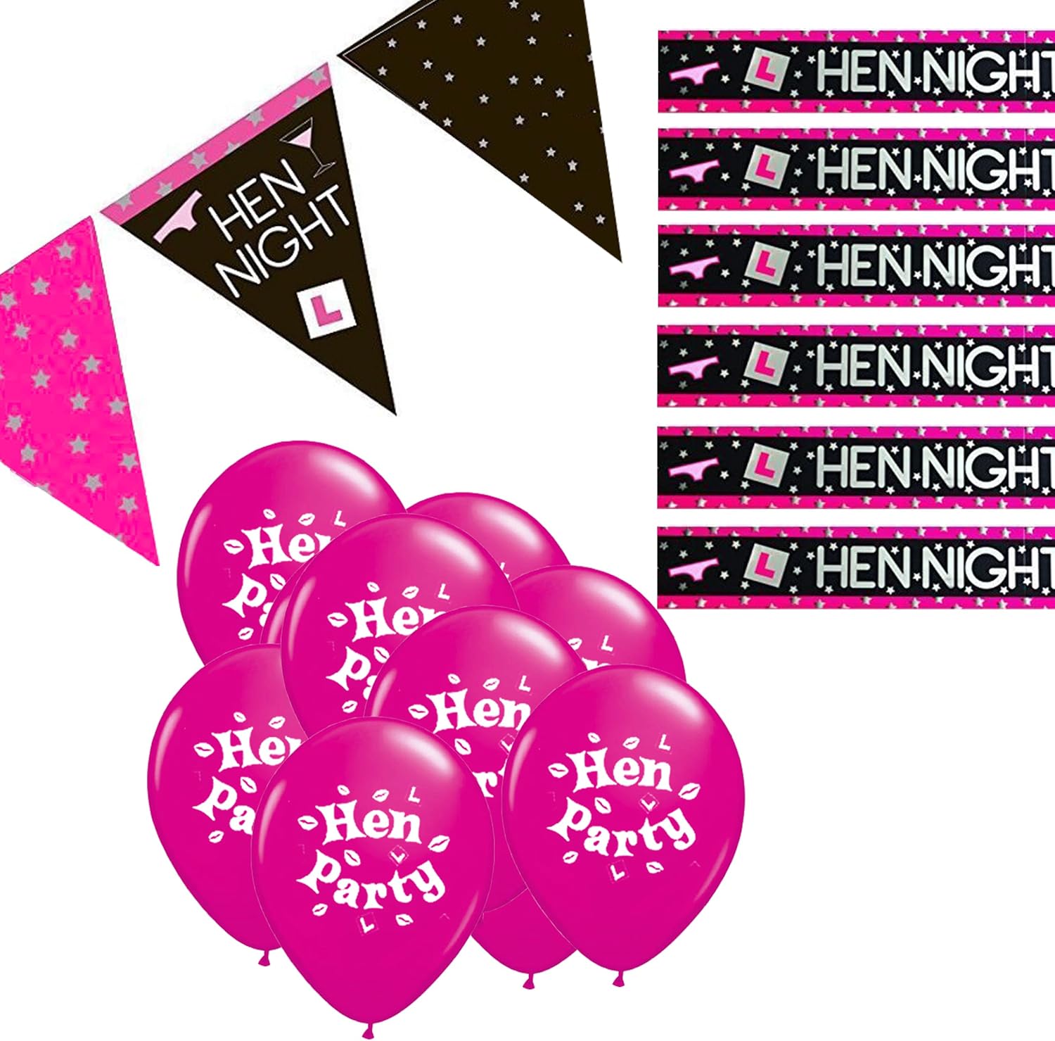 Hen Party Decorations Kit Hen Night Bunting Balloons Banners