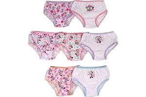 Disney girls Minnie Mouse Underwear Multipacks With Assorted Prints in Sizes 2/3t, 4t, 4, 6, 8 and 10