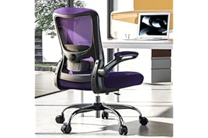 Ergonomic Office Chair - High Back Desk Chair with Adjustable Lumbar Support, Breathable Mesh Back, 330LBS Capacity, Easy Ass