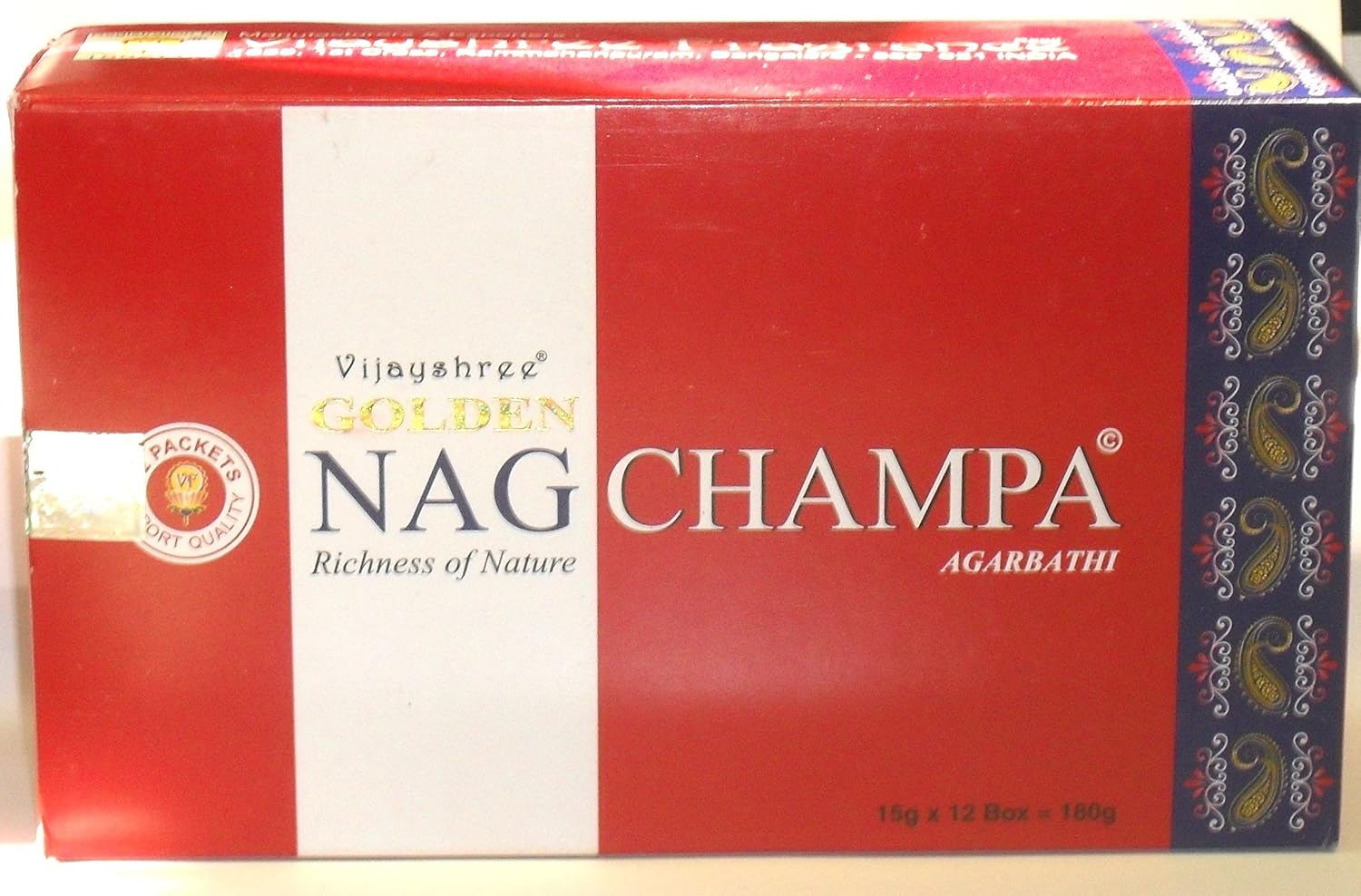 Nag Champa Incense Box of 12 x 15 gm packets Amazon.co.uk Kitchen