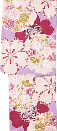 Amazon 和ごころきもの屋 日本染め こだわり浴衣 清涼感 古典柄 変わり生地 浴衣単品 綿ゆかた 大柄 レトロモダン Kykt128 浴衣 通販