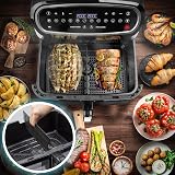 Duronic AF34 BK Hot Air Fryer 3-Drawer XXL 10L 2x5L Dual Zone view 8