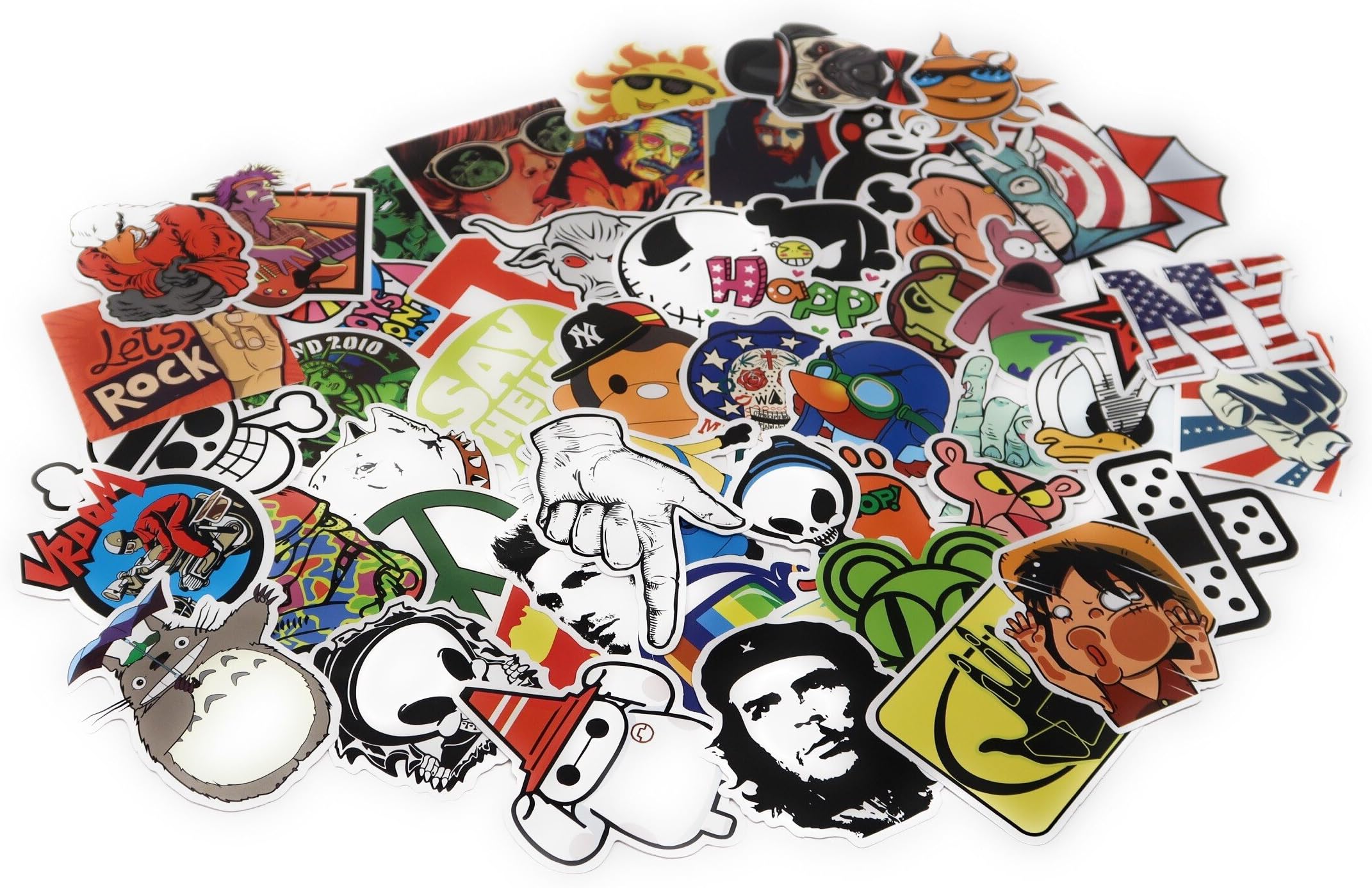 SPHAccessories Random Sticker Bomb Pack 100pcs | Euro | Dub | Drift | Showcar | Skateboarding | Scooter | VInyl | Laptop | Guitar | Graffiti (A)