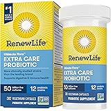 Renew Life Adult Probiotics 50 Billion CFU Guaranteed, 12 Strains, For Men & Women, Shelf Stable, Gluten Dairy & Soy Free, 30