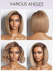 LUVME HAIR Ash Blonde Short Bob Wig - Human