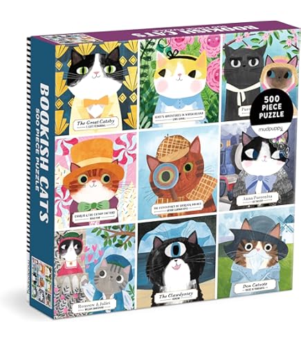 Amazon.com: Mudpuppy Cool Cats A-Z Puzzle, 1000 Piece Cat Jigsaw