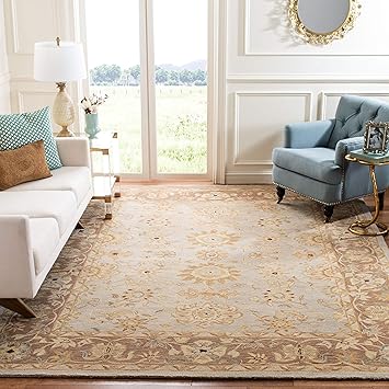 Amazon Com Safavieh Anatolia Collection An557a Handmade Traditional Oriental Teal And Brown Wool Area Rug 9 X 12 Furniture Decor