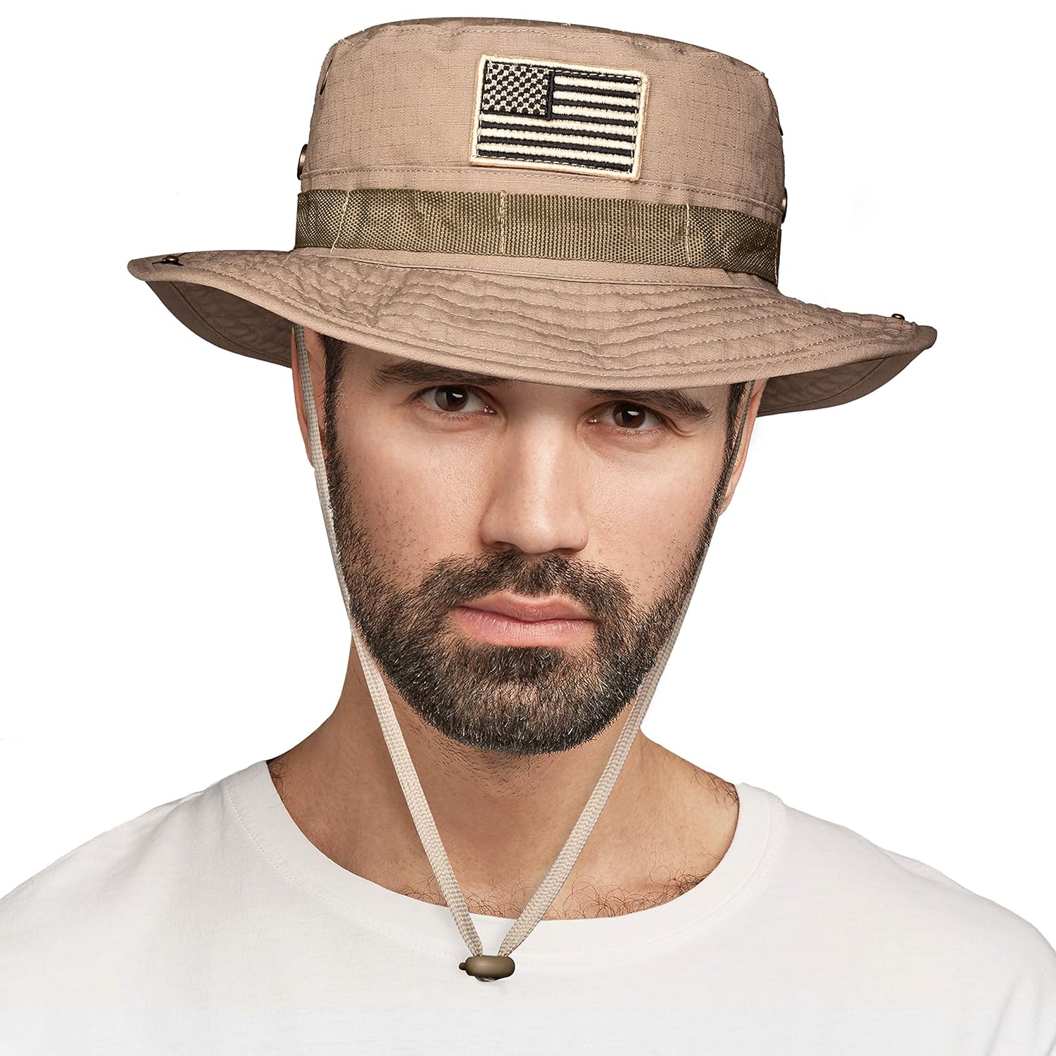 USA A Bearing Proudly Hat Boonie Brim Wide Gear Stream High Patch