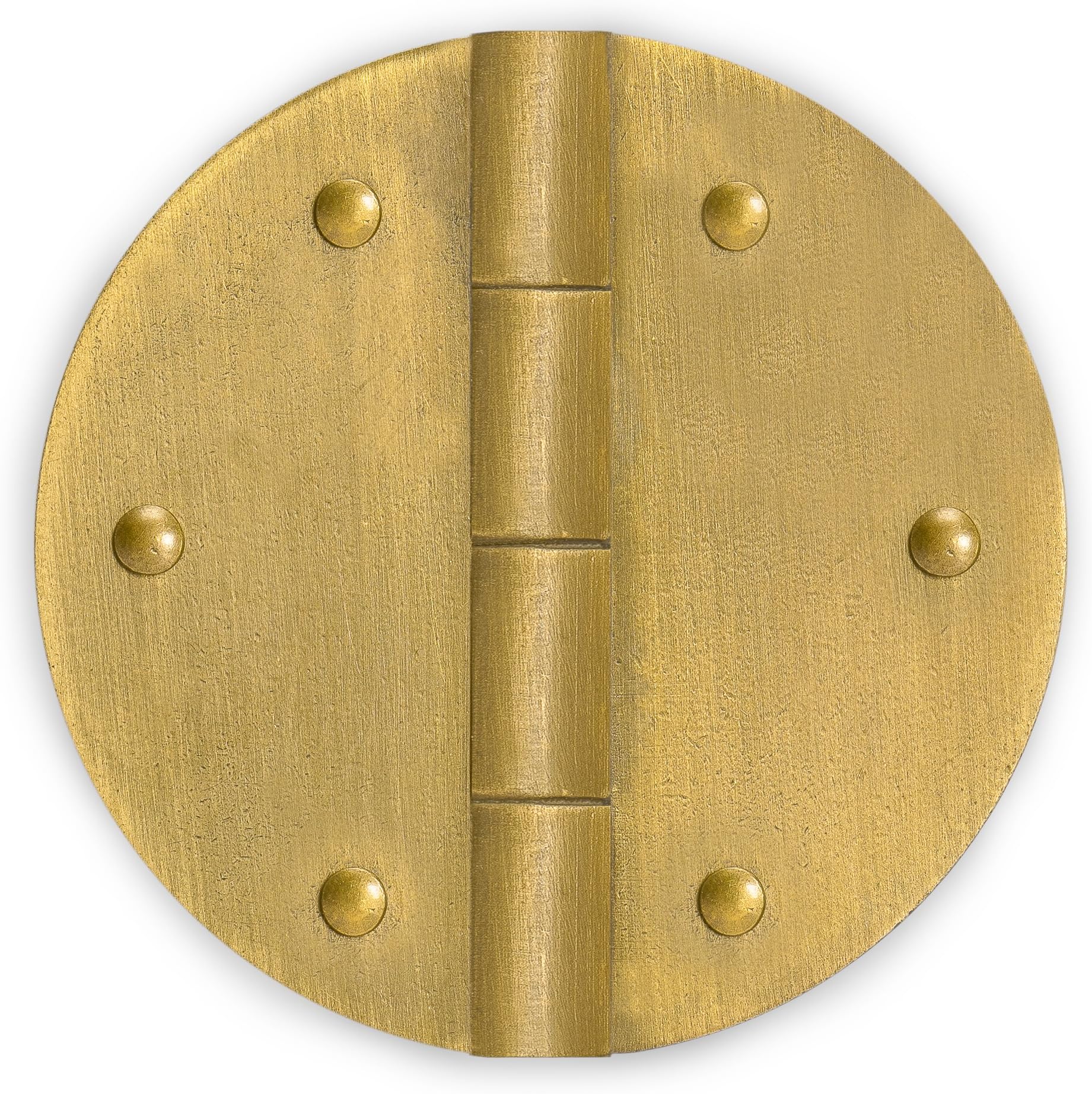 CBH Round Circle Brass Hinge Hardware 1-3/4" - Set of 2