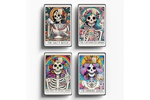 STICKERS4 4 x Bad Mama Credit Card Skins for Women – Funny Debit & Credit Card Stickers, Waterproof & Durable, Easy to Apply & Remove